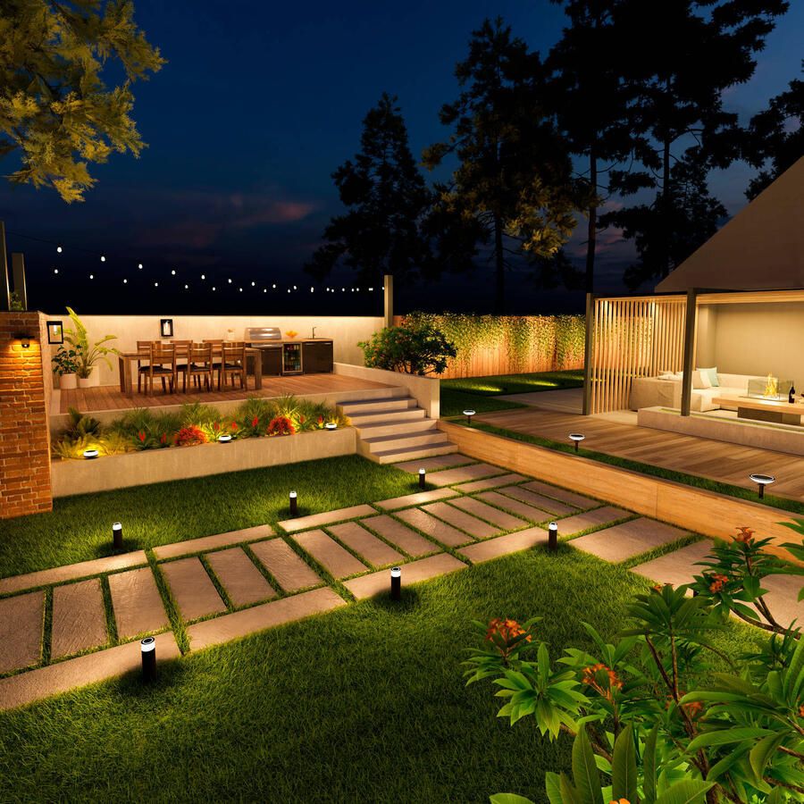 Calex Smart Outdoor 24v Tuinverlichting Set van 3 Slimme Grondspots Sokkellamp met RGB en Warm Wit Licht Zwart