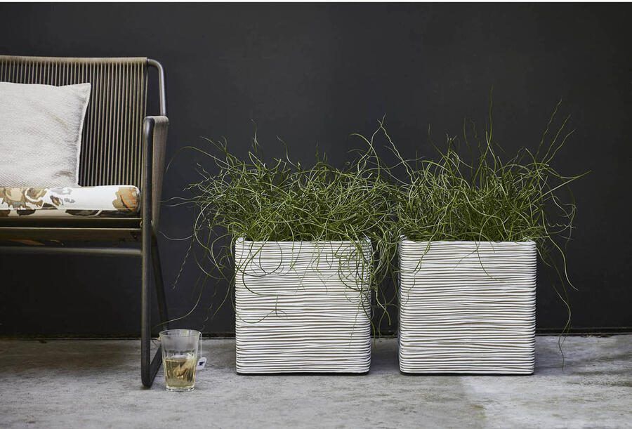Capi Europe Bloempot vierkant Rib NL 30x30x30 Ivoor Opening Ø24 Voor binnen en buiten Levenslang garantie Breukbestendig 100% Recyclebaar KOFI902 Opening Ø24 Bloempot voor binnen 5 jaar garantie KOFI902 - Foto 2