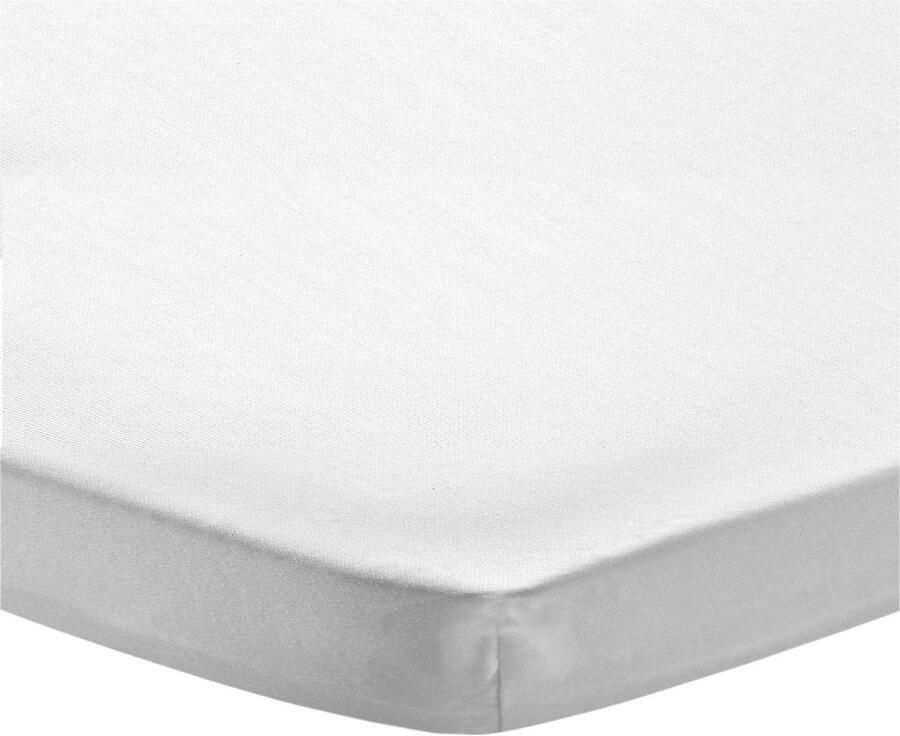 Cinderella Sundays Topper Hoeslaken 100% Katoen-Satijn 2 Persoons 160x210 cm tot 15 cm Wit - Foto 2