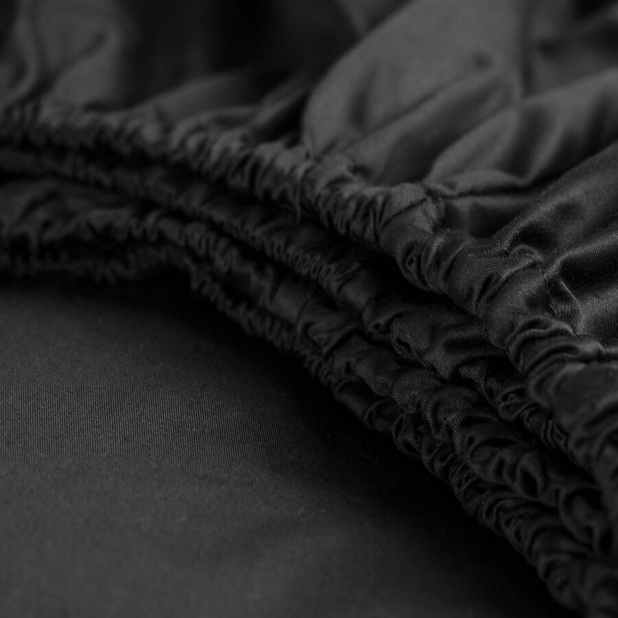 Cinderella Sundays Hoeslaken 2 Persoons 100% Katoen-Satijn Extra Lang 180x220 cm tot 25 cm Zwart - Foto 6