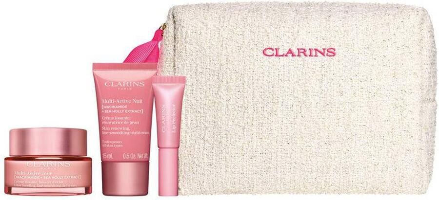 Clarins Multi-Active Set Day Cream 50 ml + Night Cream 15 ml + Lip Perfector 5 ml