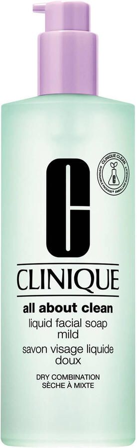 Clinique All About Zachte Vloeibare Gezichtszeep Droge tot Gemengde Huid 400 ml