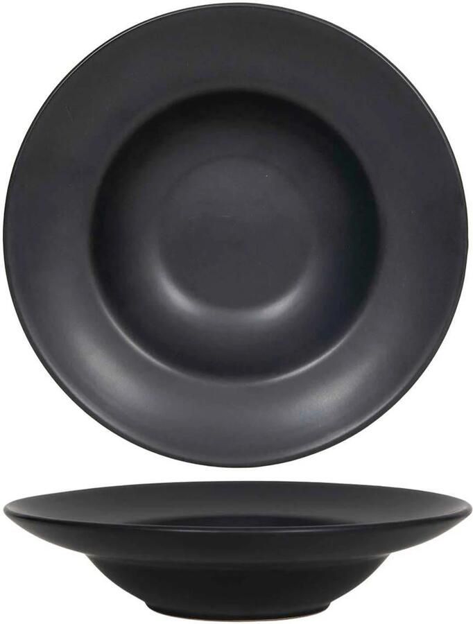 Cookinglife Diepe Borden Pastaborden Zwart ø 24 cm 6 Stuks