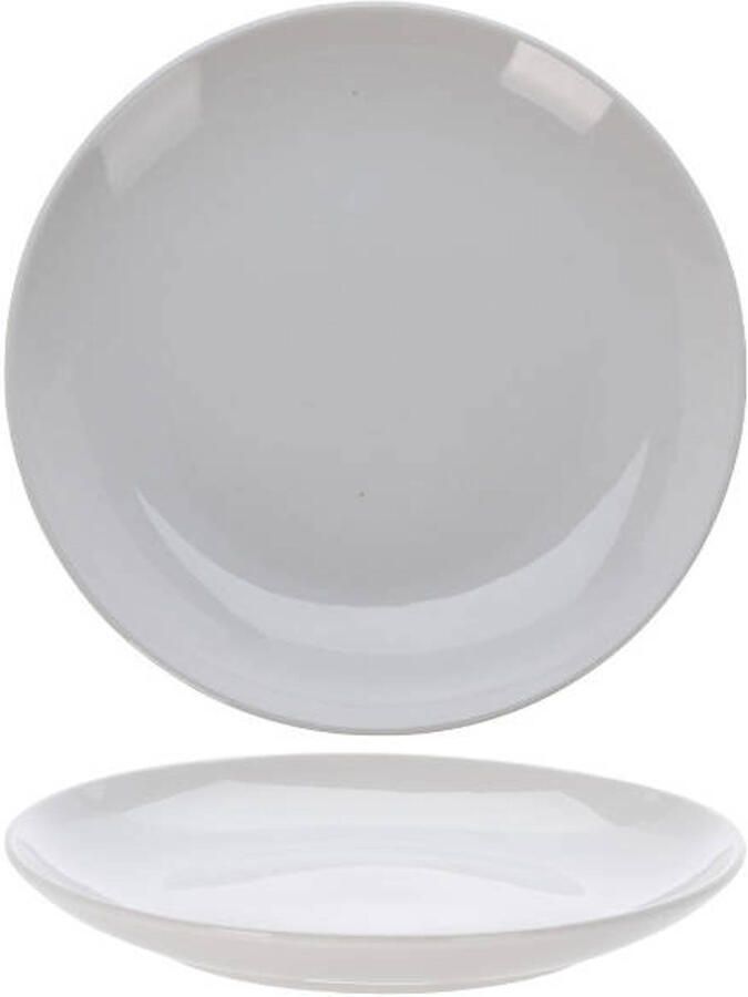 Cookinglife Dinerbord Porselein Ø 27 cm 4 Stuks Strak Modern Bord Wit