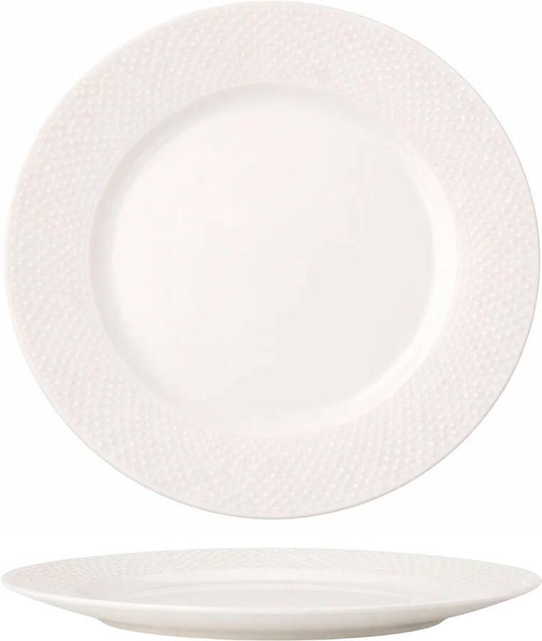 Cookinglife Dinerborden CampVibe Outdoor Kunststof Onbreekbaar Wit ø 28 cm 4 Stuks