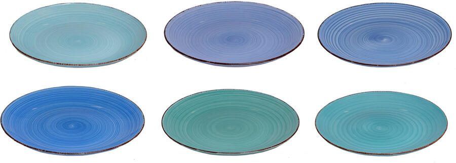 Cookinglife Dinerborden Delice Blauw ø 26.5 cm 6 stuks