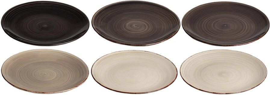 Cookinglife Dinerborden Delice Grijs ø 26.5 cm 6 stuks