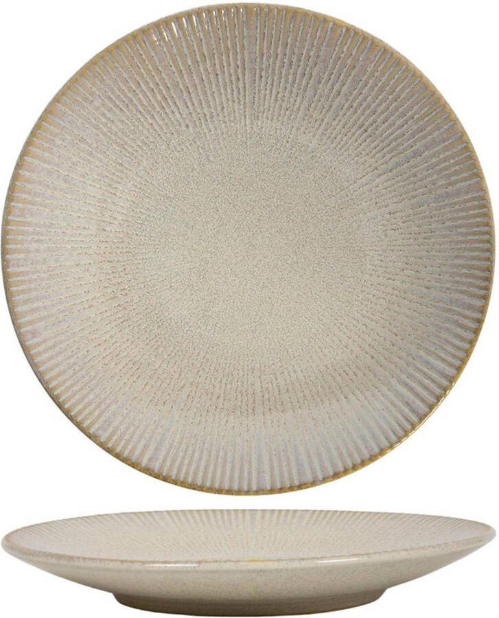 Cookinglife Ontbijtborden Dessertborden Coastal Lines Ocean Beige ø 21 cm 6 Stuks