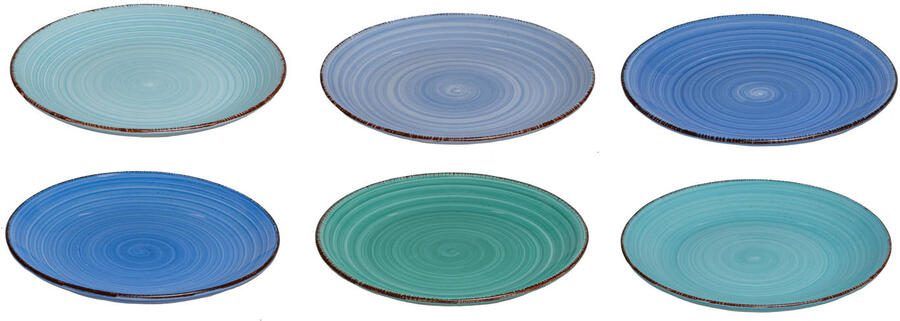 Cookinglife Ontbijtborden Dessertborden Delice Blauw ø 19 cm 6 stuks