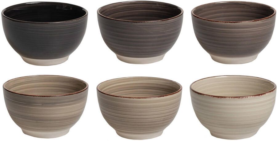 Cookinglife Soepkommen kommen Delice Grijs ø 14 cm 6 stuks