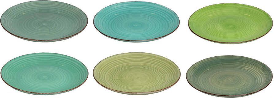 Cookinglife Dinerborden Delice Groen ø 26.5 cm 6 stuks