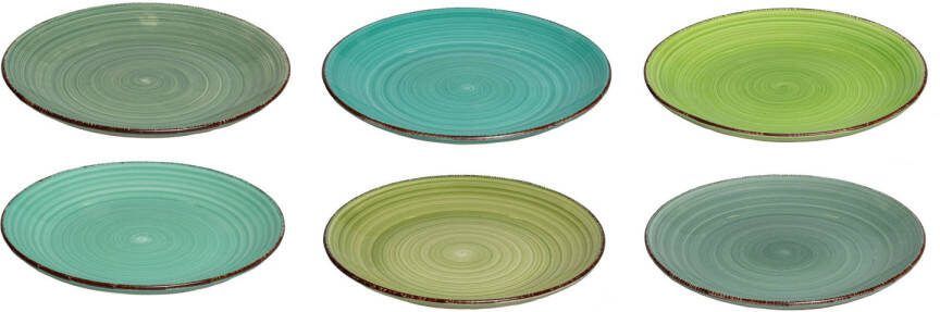 Cookinglife Ontbijtborden Dessertborden Delice Groen ø 19 cm 6 stuks