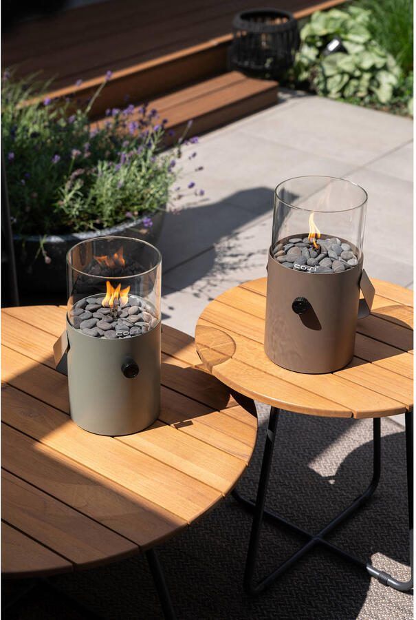 Cosi scoop Original Clay Gaslantaarn Unieke sfeermaker Voor binnen en buiten Brand 5 tot 6 uur op een gascartouche - Foto 4