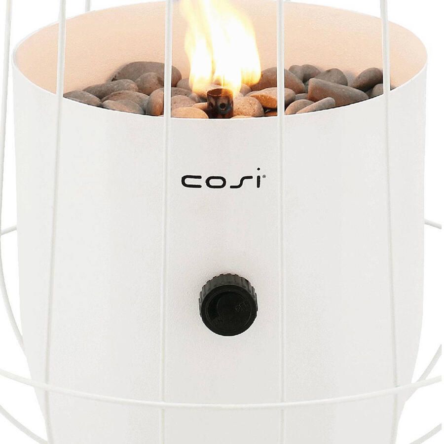 Cosi scoop Basket White Gaslantaarn Unieke sfeermaker Voor binnen en buiten Brand 5 tot 6 uur op een gascartouche - Foto 4
