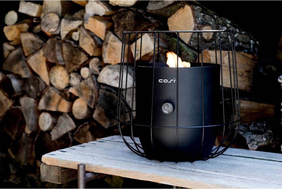 Cosi scoop Basket Black Gaslantaarn Unieke sfeermaker Voor binnen en buiten Brand 5 tot 6 uur op een gascartouche - Foto 4