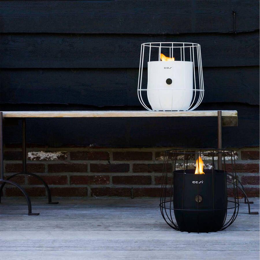 Cosi scoop Basket Black Gaslantaarn Unieke sfeermaker Voor binnen en buiten Brand 5 tot 6 uur op een gascartouche - Foto 3