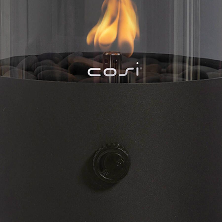 Cosi scoop XL Black Smoked Gaslantaarn Unieke sfeermaker Voor binnen en buiten Brand 5 tot 6 uur op een gascartouche - Foto 3
