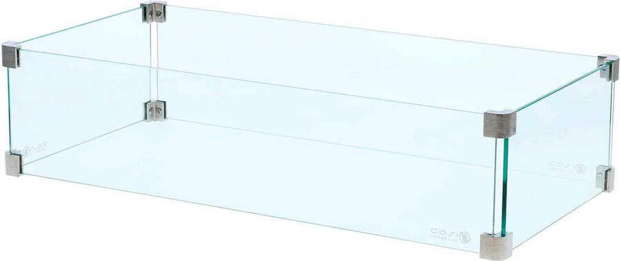Cosi Fires Glasset Rechthoek Fires Roestvrij staal Transparant - Foto 6