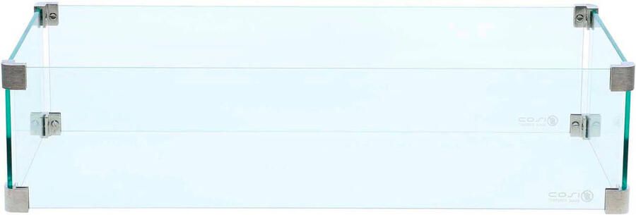 Cosi Fires Glasset Rechthoek Fires Roestvrij staal Transparant - Foto 5