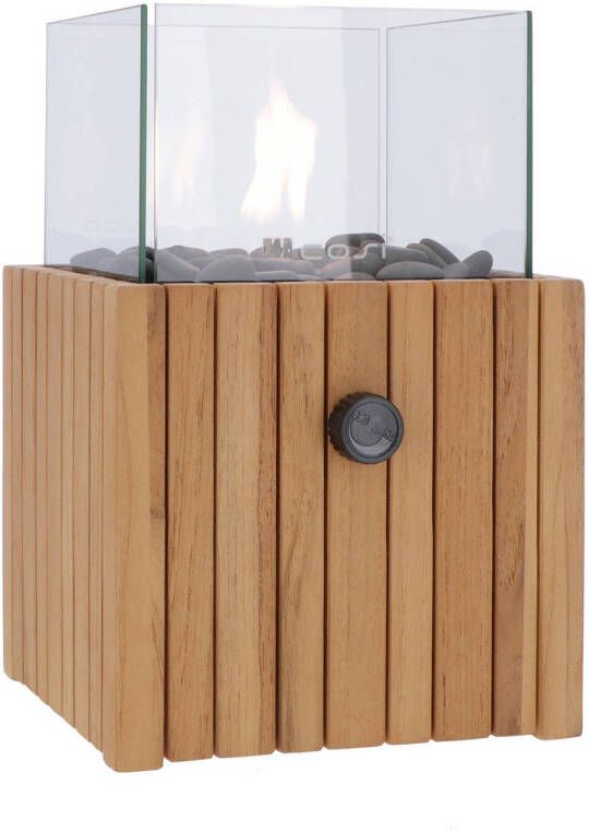 Cosi scoop Timber Square Gaslantaarn Unieke sfeermaker Voor binnen en buiten Inclusief glas en kiezelstenen - Foto 4