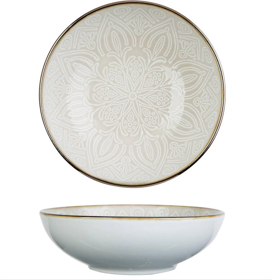 Cosy & Trendy Diepe Borden Pastaborden Murano Beige ø 18.5 cm 6 Stuks