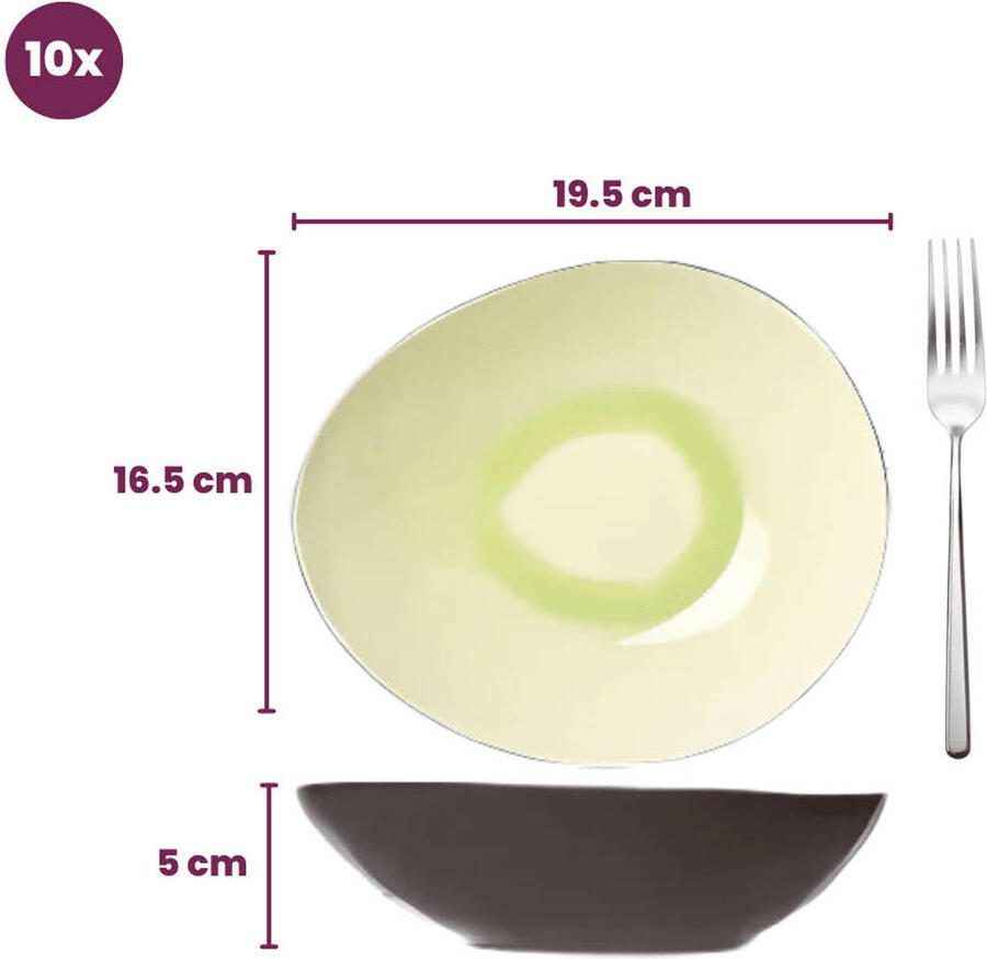Cosy&Trendy Cosy en Trendy Streetfood festival diep bord 19 5x16 5xH5 cm 10 stuks - Foto 4