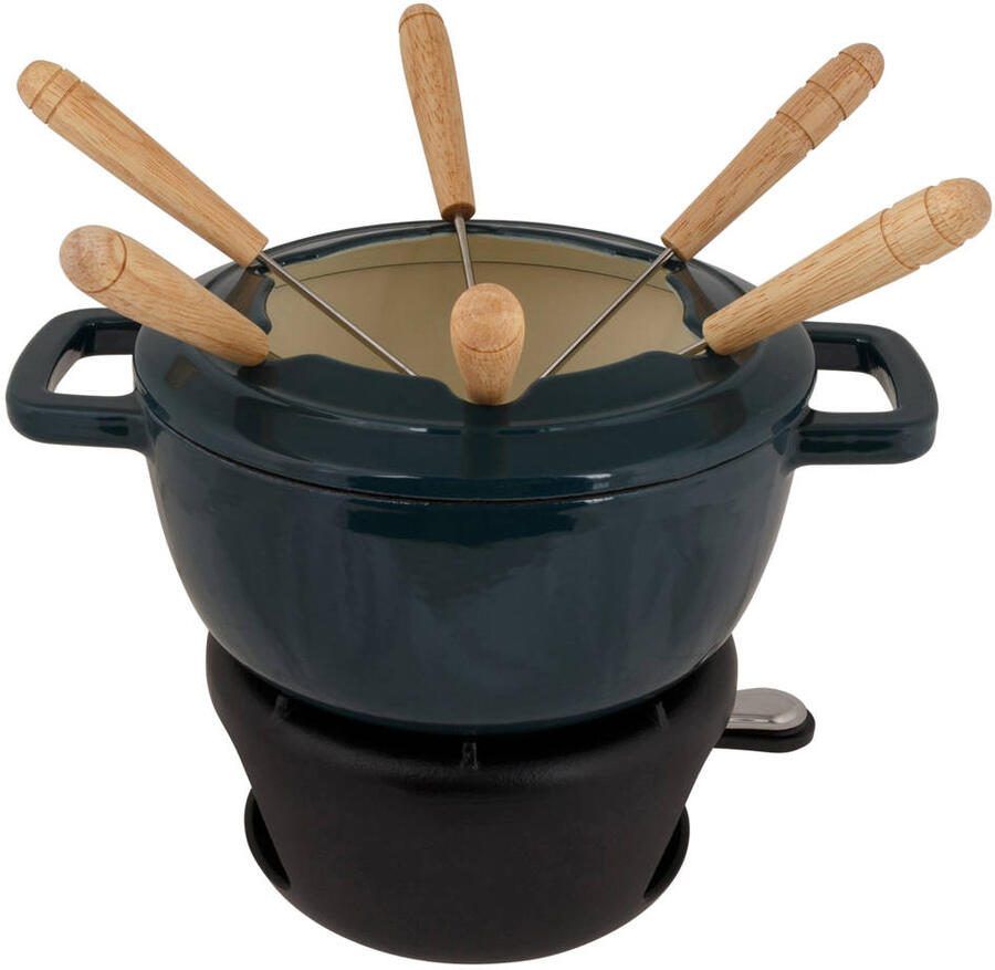 Cosy & Trendy Fondueset Fontestic Gietijzer Green Heron Ø 18 cm