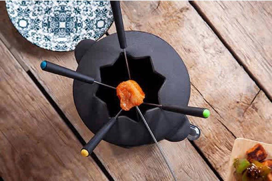 Cosy&Trendy Fondue set Gietijzer Optimale warmteverdeling 6 personen Inclusief Fonduevorken - Foto 2