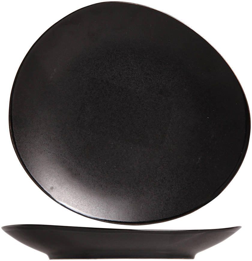 Cosy & Trendy Gebaksbordjes Kleine Bordjes Vongola Black 15 x 14 cm 4 Stuks