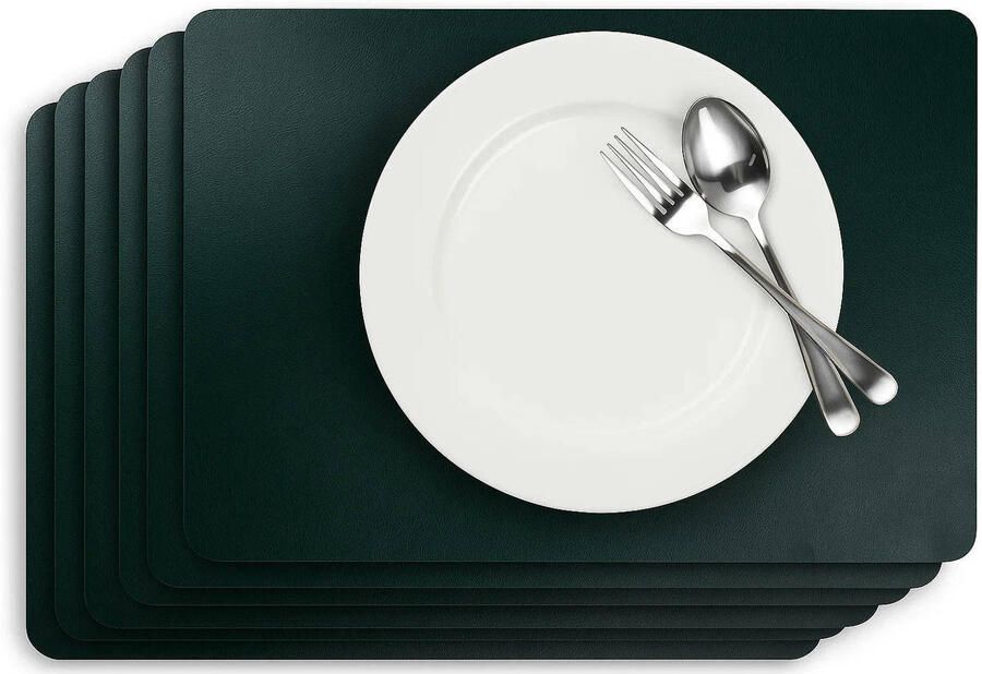 Cosy & Trendy Placemats Leather Look Pine Grove 43 x 30 cm 6 Stuks