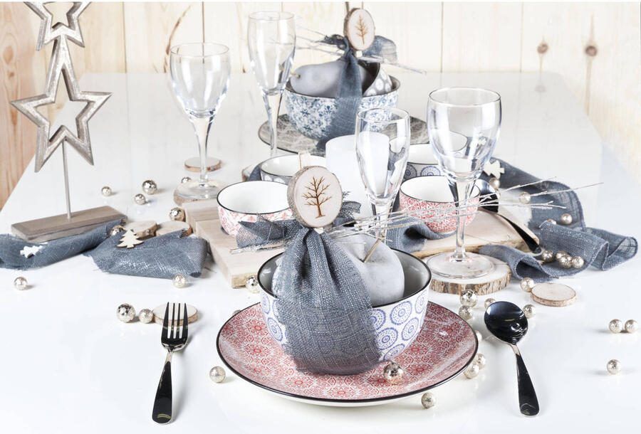 Cosy & Trendy Serveerset (Serveerschaal + Schalen) Delirio 14-delig - Foto 2
