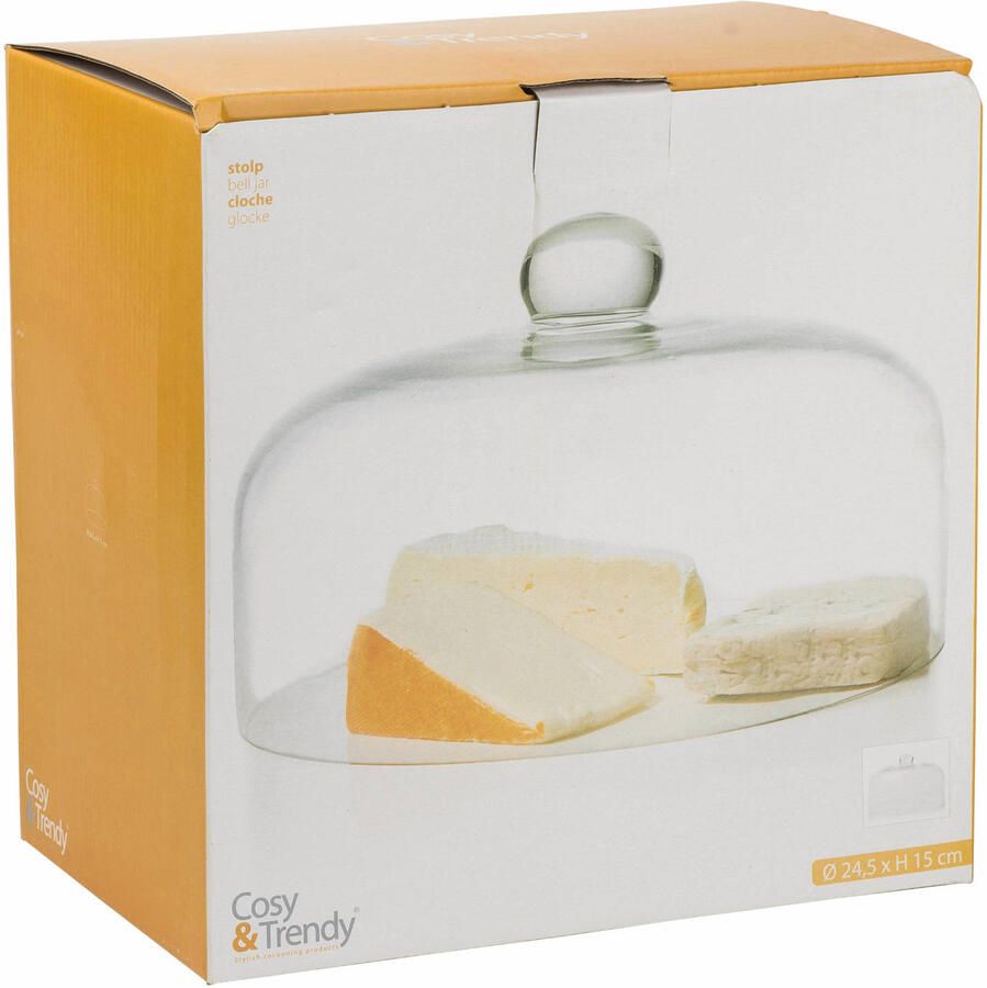 Cosy & Trendy Taartstolp Glazen stolp Kaasstolp Afdekstolp Glas ø 24.5 cm - Foto 2