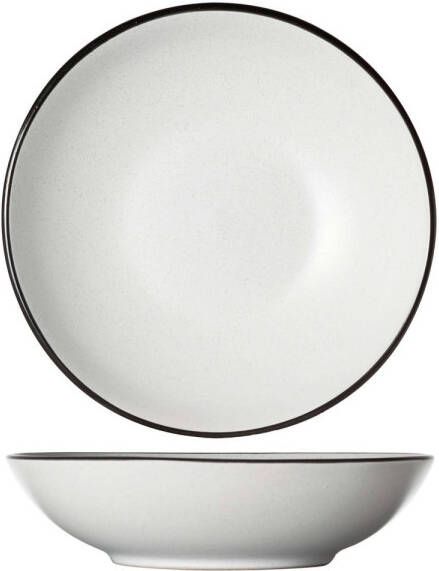 Cosy & Trendy Diepe Borden Pastaborden Speckle Wit ø 20 cm 6 stuks