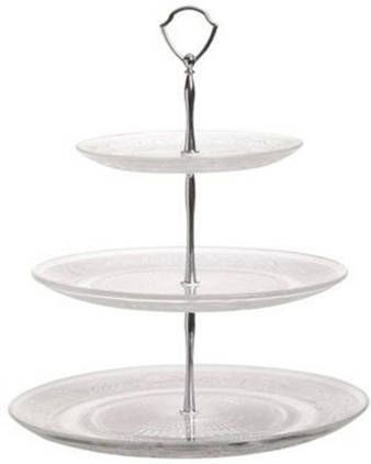 Cosy & Trendy Etagere Serveertoren Retro Glas ø 18 25 & 29 cm 3 Laags