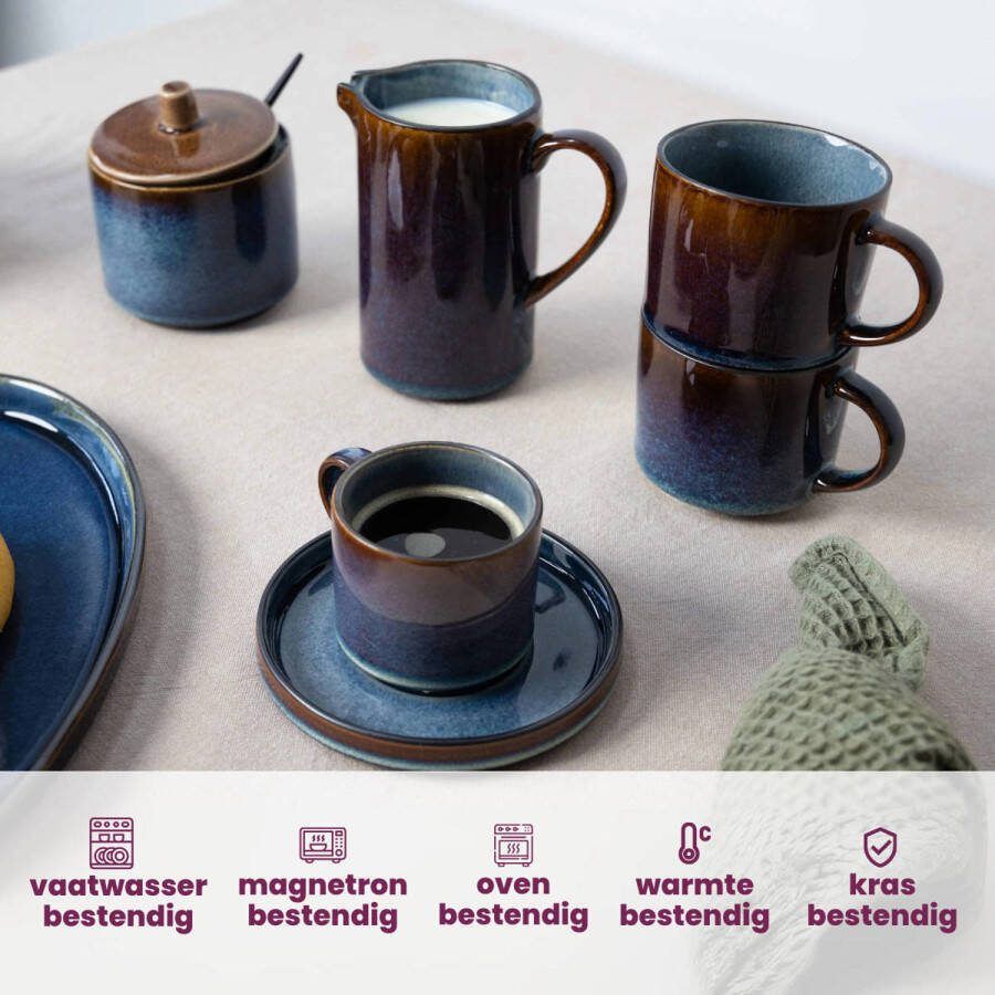 Cosy & Trendy Mokken Quintana Blue 450 ml 4 Stuks