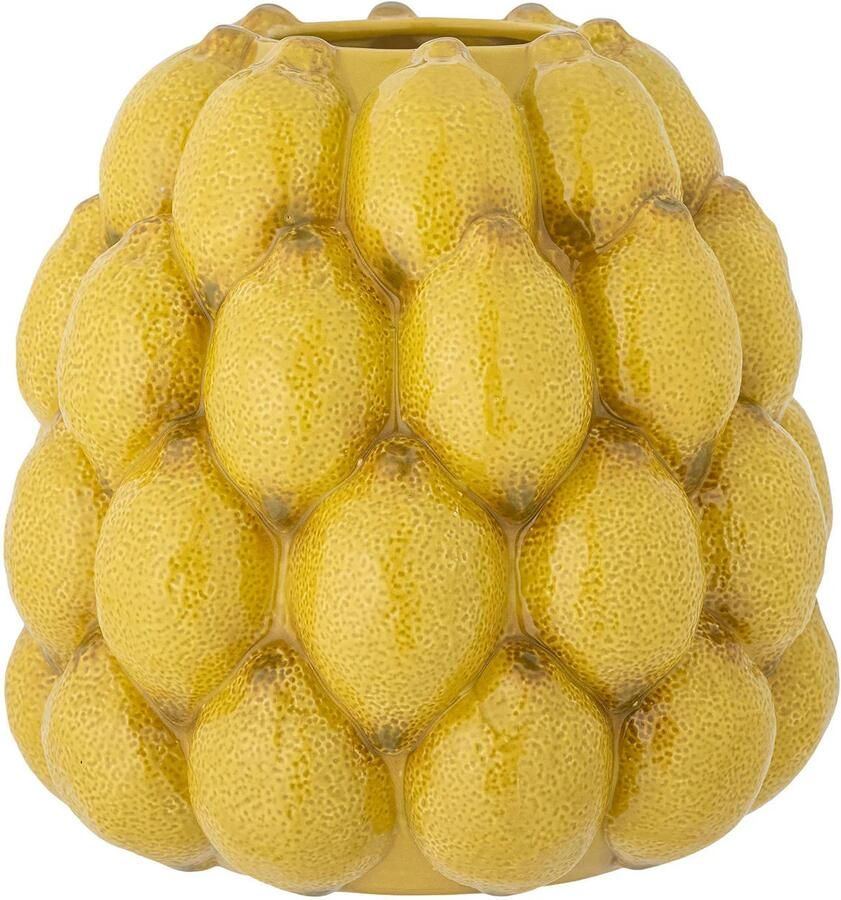 Creative Collection keramieken vaas Limone 22x22 cm geel