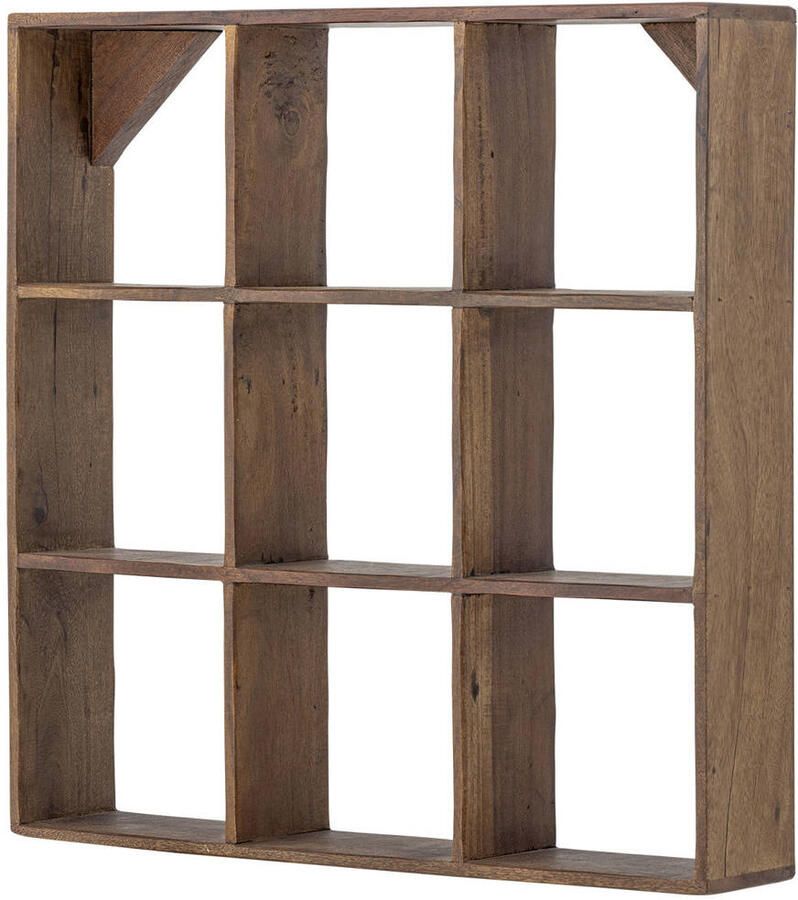 Bloomingville Wandrek Tilo Gerecycled hout 53 x 53cm Bruin
