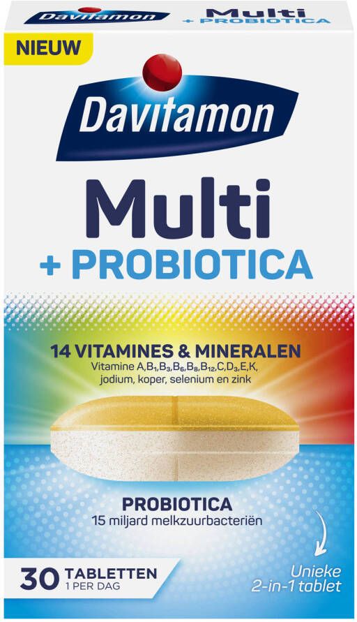 Davitamon Multi + Probiotica voedingssupplement 30 tabletten
