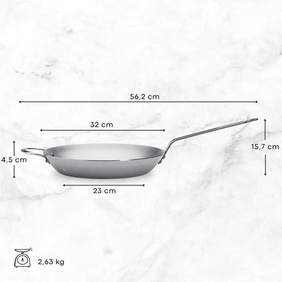 De Buyer Koekenpan Mineral B Element ø 32 cm zonder anti-aanbaklaag - Foto 3