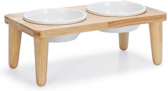 Designed by Lotte honden dinerset Djeha (40x21x15) hout