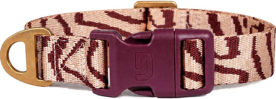 Dogguo Hondenhalsband ETHNIC-COLLAR-PEACH BORDEAUX-XS