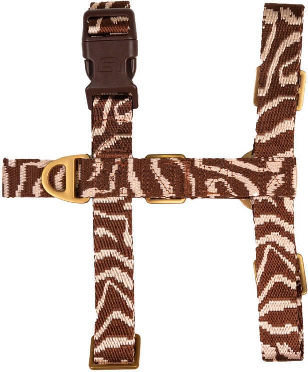 Dogguo Hondenharnas ETHNIC-HARNESS-BROWN PEACH-S