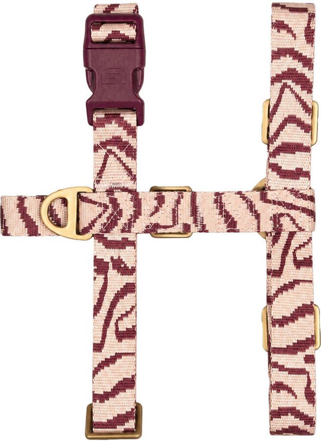 Dogguo Hondenharnas ETHNIC-HARNESS-PEACH BORDEAUX-S