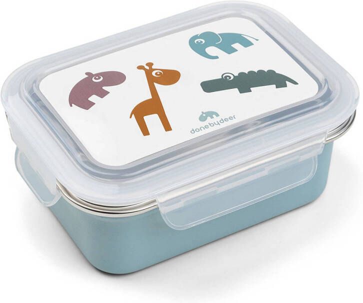 Done by Deer Metal lunch box Deer friends Blue