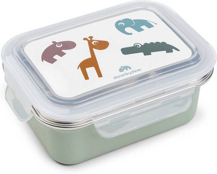 Done by Deer Metal lunch box Deer friends Green