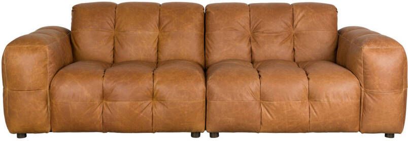 Dutchbone | Bank Hackman 3-zitsbank Leather Cognac | Zitmeubels woonkamer | 3-zitsbank - Foto 4