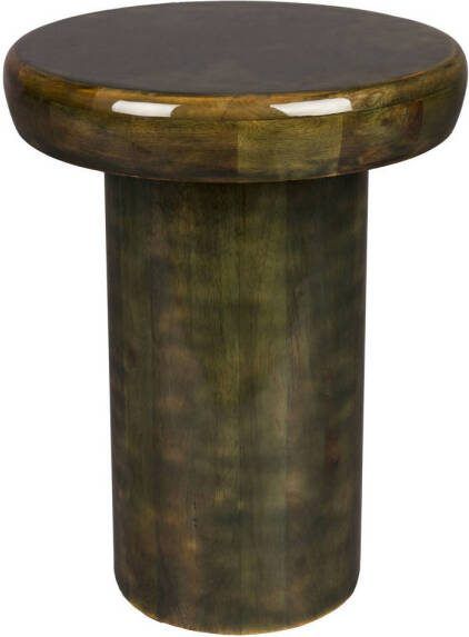 Dutchbone Ronde Bijzettafel Mush Mangohout 35cm Groen