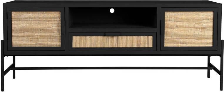 Dutchbone TV-meubel Yasu Rattan 148cm Zwart