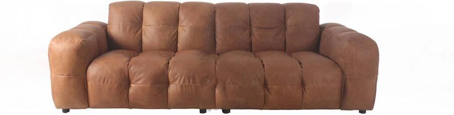 Dutchbone | Bank Hackman 3-zitsbank Leather Cognac | Zitmeubels woonkamer | 3-zitsbank - Foto 3