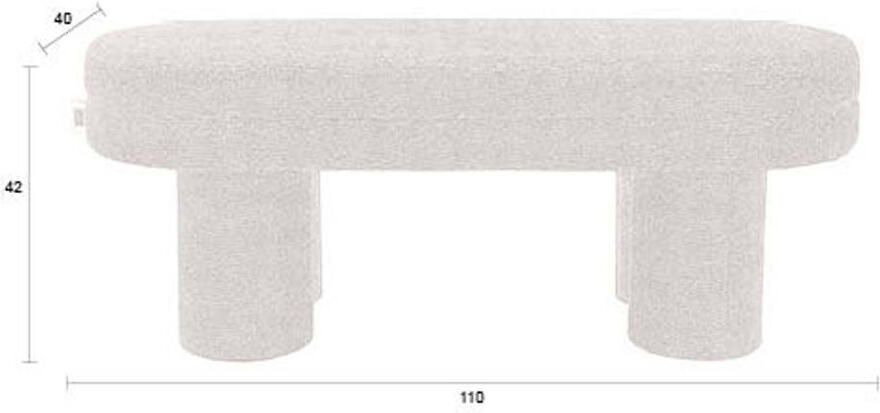 Dutchbone | Dutchbone | Fern Eetbank Beige | Woonaccessoires | Poef | Woonaccessoires | Poef